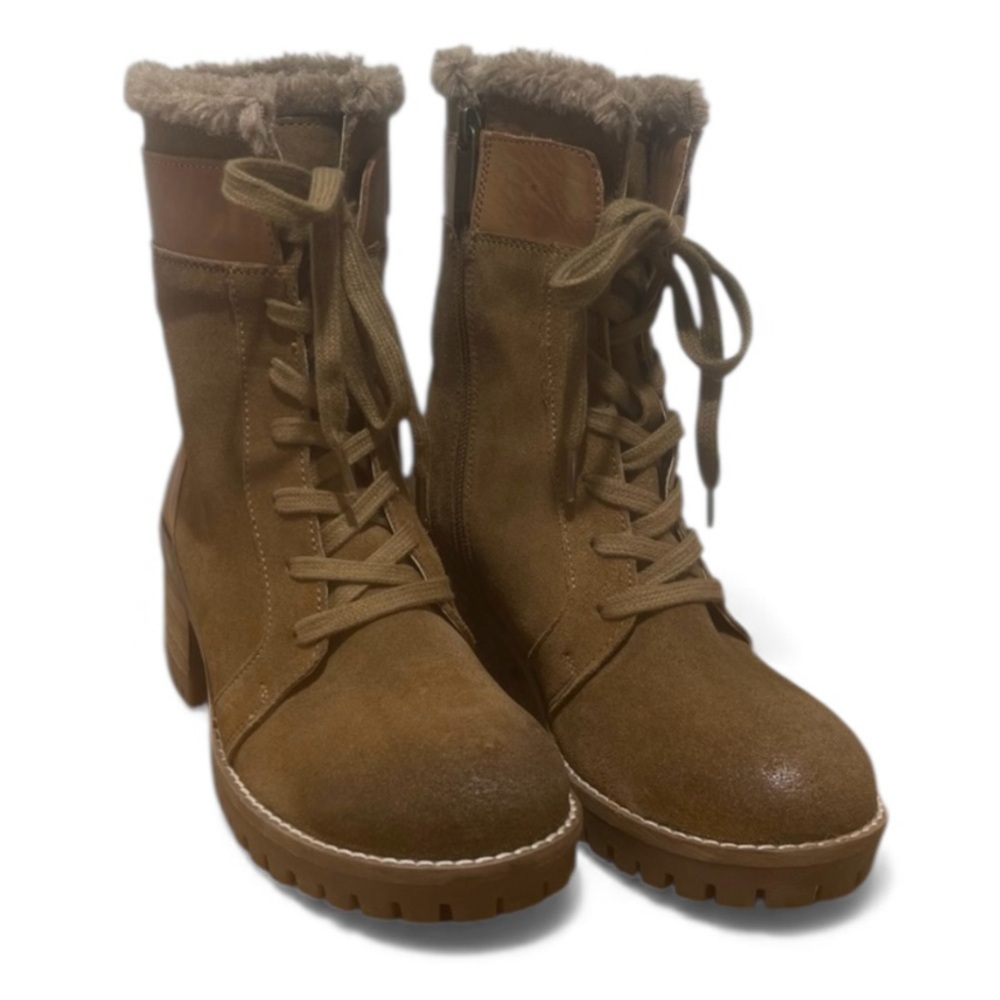 Vintage Foundry‎ Co Scarlett Women Boots Size 6 Color Cognac Combat Style New